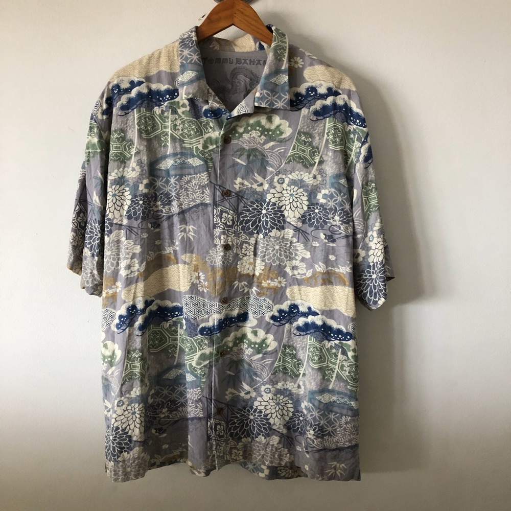 Tommy Bahama Silk Hawaiian Shirt Sz XL